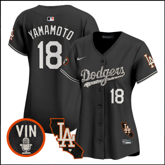 Women Los Angeles Dodgers 18 Yamamoto 2025 black Limited Stitched Jersey